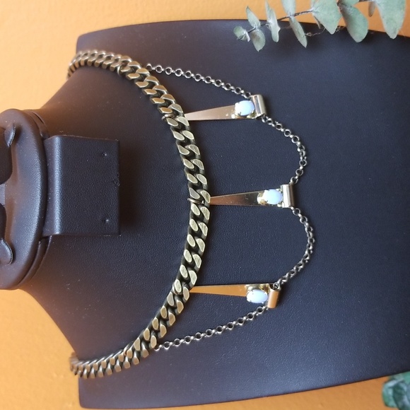 Free people choker bohemian style blue stones - Picture 1 of 6